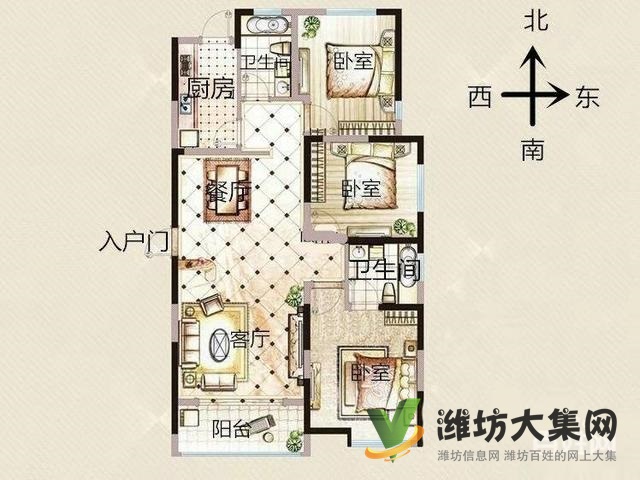 新華* **盛世華府樓層佳133平精裝三室148萬