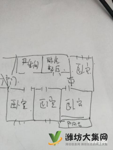 實驗小學(xué)一墻之隔工人新村 三樓 雙氣 濰柴宿舍對面