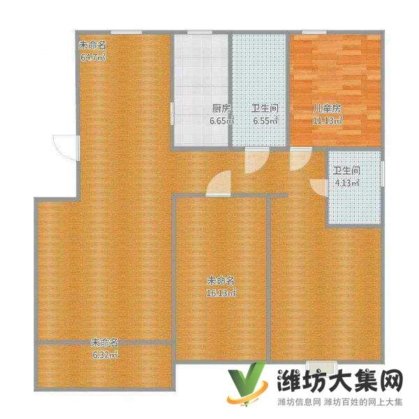 臨近弘潤金茂府隨時看房南北通透三室客廳朝陽大H戶型