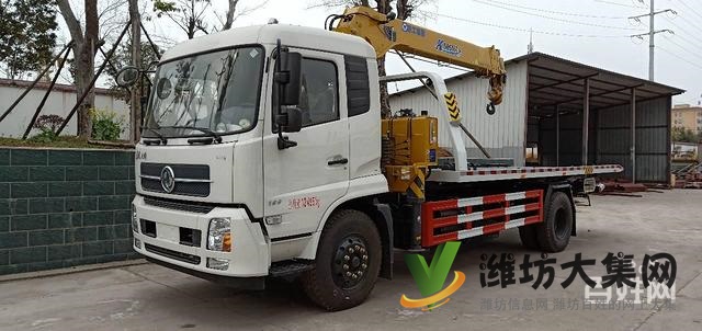 8噸平板一拖二清障車(chē)，東風(fēng)天錦高速救援車(chē) 有現(xiàn)車(chē)