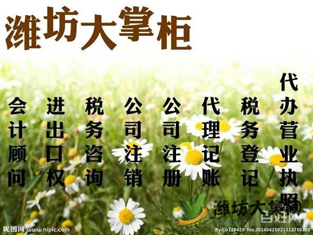 誠信高效代理濰坊市各區(qū)公司注冊代理記賬