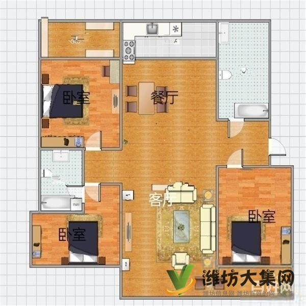富華谷德北海路福壽街青青家園3室2廳2衛(wèi)大H,帶地