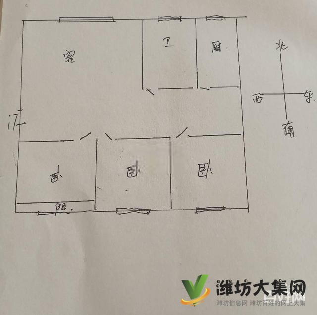 光明小區(qū)多層三樓125平簡裝三室81萬可議