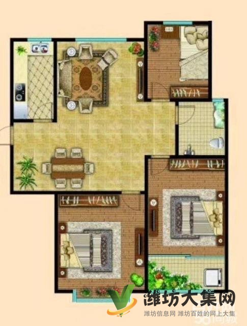 首付十萬(wàn) 買(mǎi)濰城區(qū)政府實(shí)驗(yàn)小學(xué)旁 凡爾賽麗都大三室