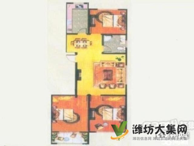 泰華 萬達(dá)近3室1廳1衛(wèi)拎包入住