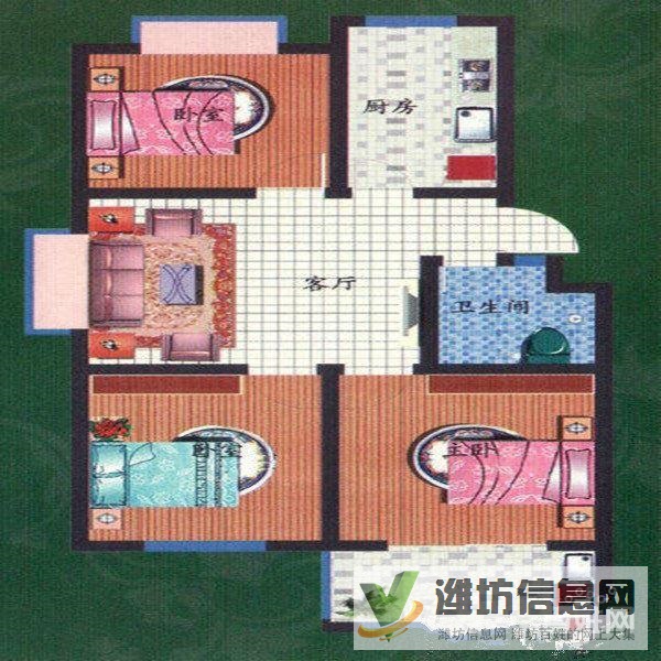 月河路小學(xué)近 四樓三室 可貸款 63平 32.5萬(wàn)