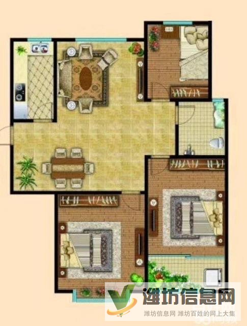 首付十萬 買濰城區(qū)政府實(shí)驗(yàn)小學(xué)旁 凡爾賽麗都大三室