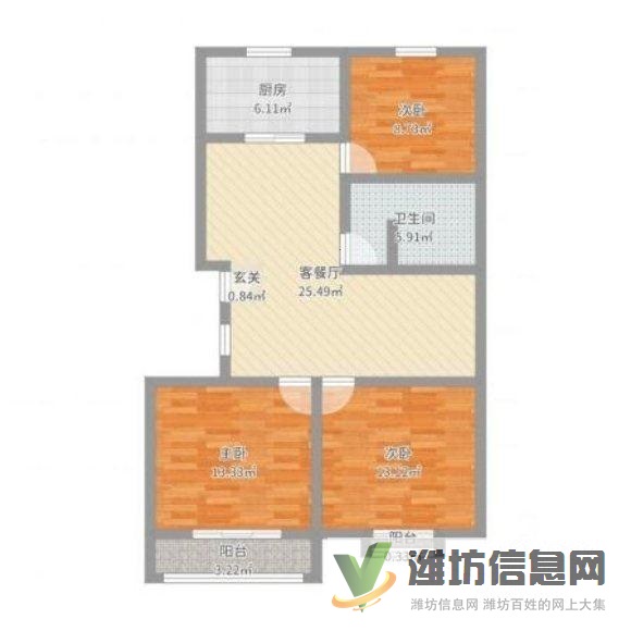 浞河畔浞景雅苑 三居室 單價一平 近鳳凰山莊春景花